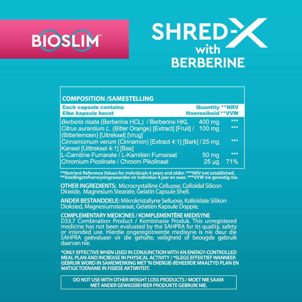 BIOSLIM SHRED-X with Berberine