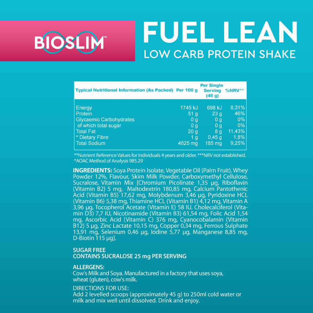 BIOSLIM FUEL LEAN Low Carb Shake